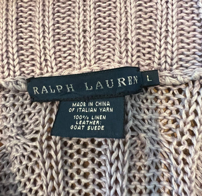 Purple Linen Cardigan - L