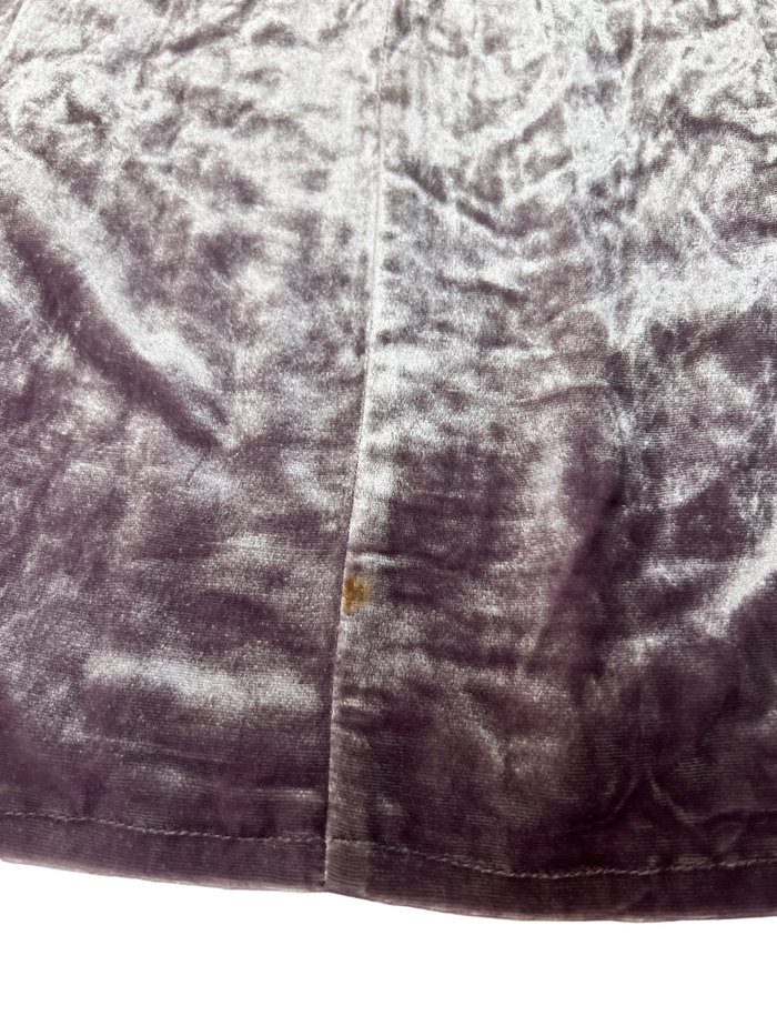 Purple Velvet Mini Dress - S