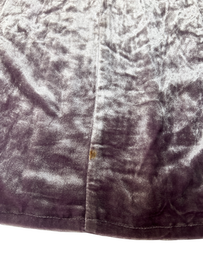 Purple Velvet Mini Dress - S