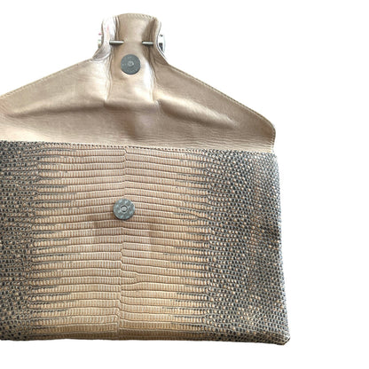 Python Embossed Clutch