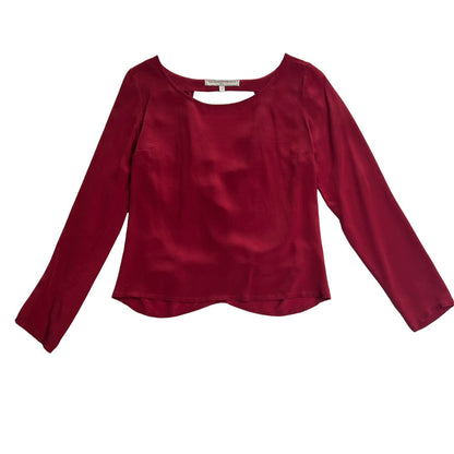 Red Silk Blouse - S