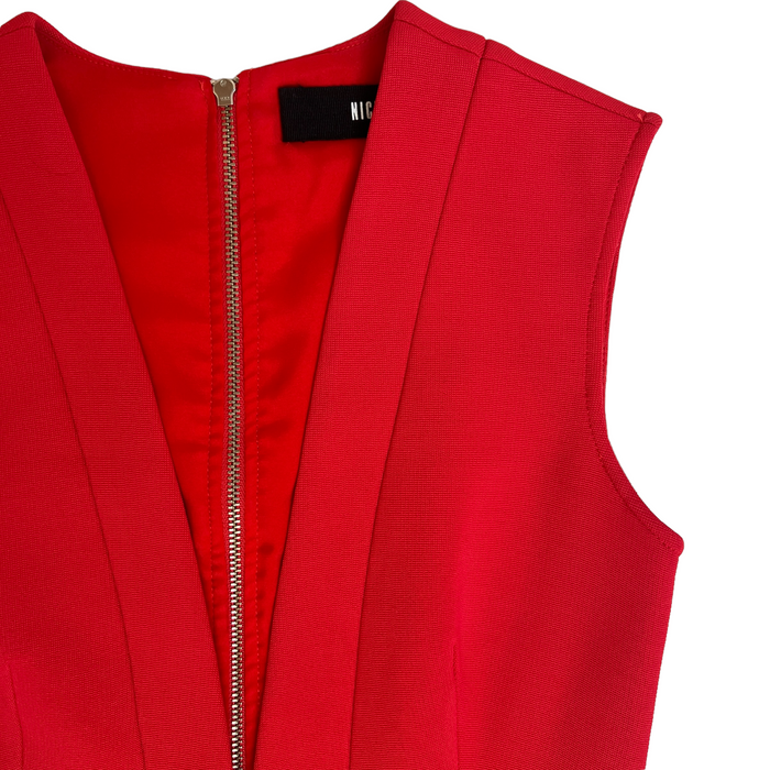Red Sleeveless Dress - 2