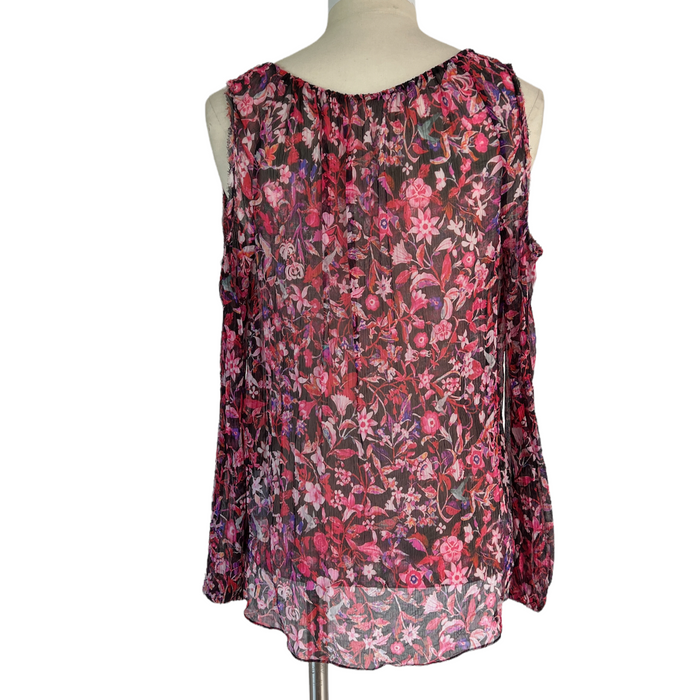 Silk Floral Print Blouse - XS
