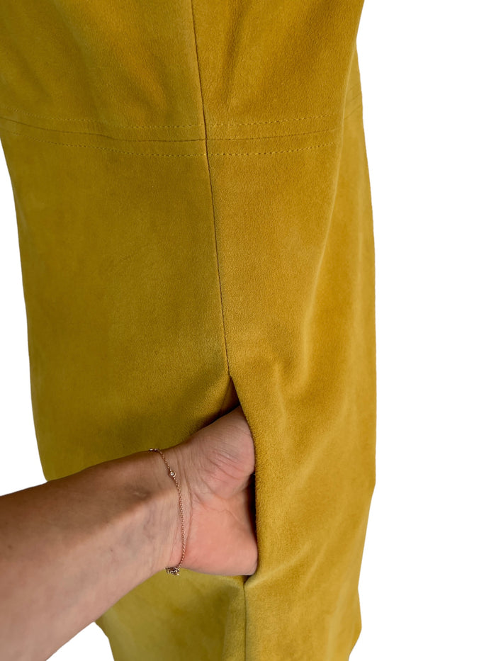 Suede Yellow Dress - 2