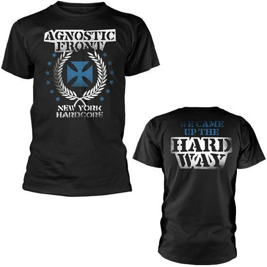 T-Shirt - Agnostic Front - Blue Iron Cross-Metalomania