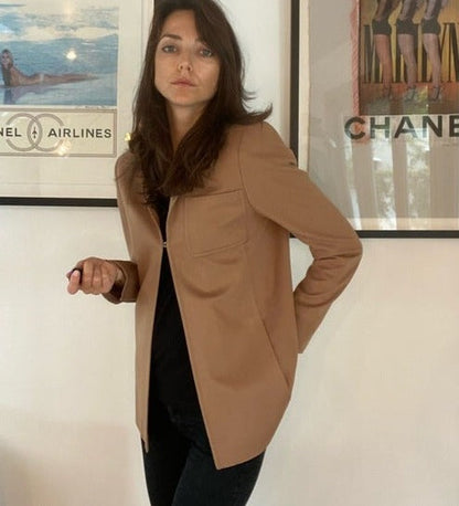 Tan Cashmere Blazer - S