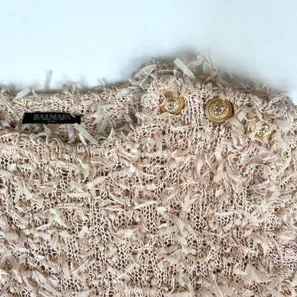 Tweed Cream Sweater - S