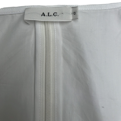 White Cotton Cropped Top - 0