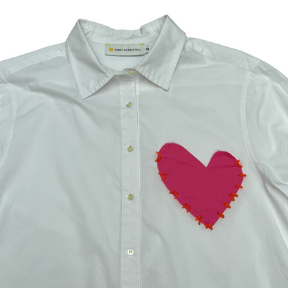 White Shirt with Heart - XS