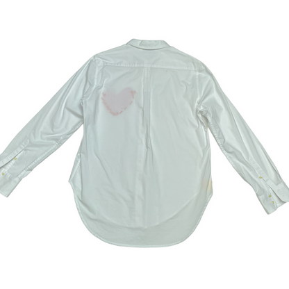 White Shirt with Heart - XS