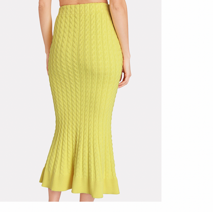Yellow Midi Skirt - M