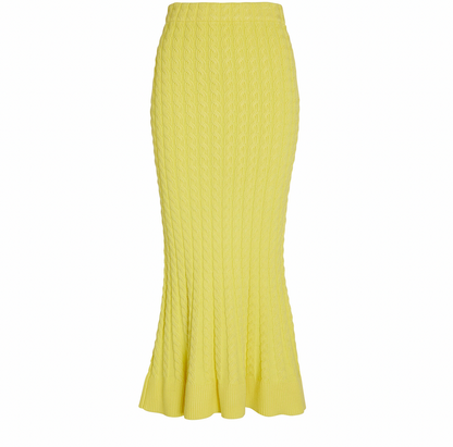 Yellow Midi Skirt - M